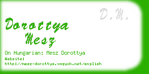 dorottya mesz business card